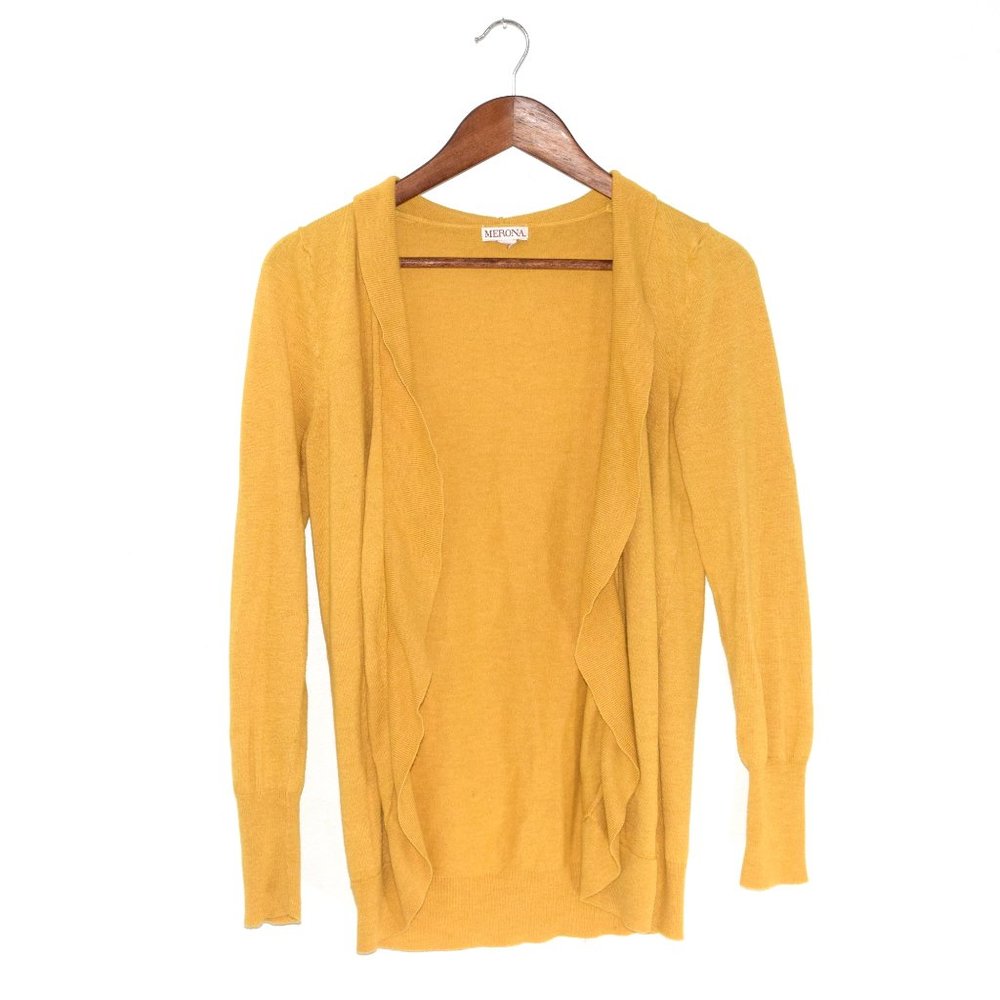Merona Mustard Yellow Cardigan
